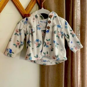 Floral Soft Button Hoody Sweater Coat